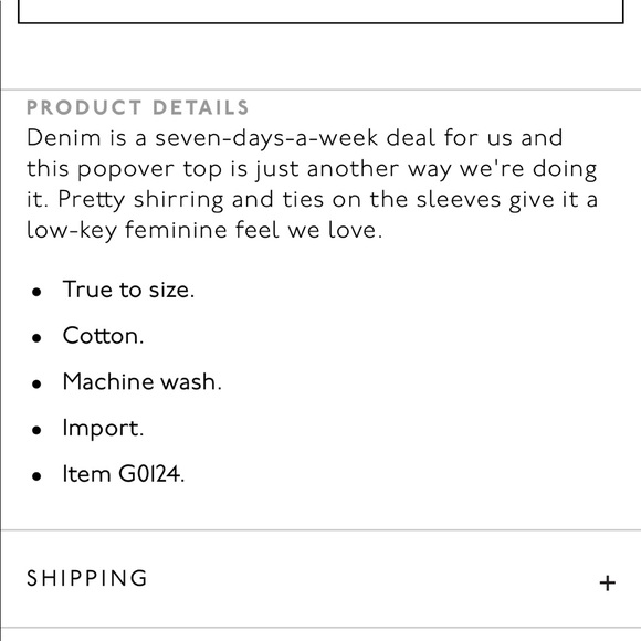 Madewell Tie Sleeve Chambray Top - Picture 3 of 6